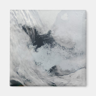 Polynya (öppna vatten), i det Beaufort havet Magnet