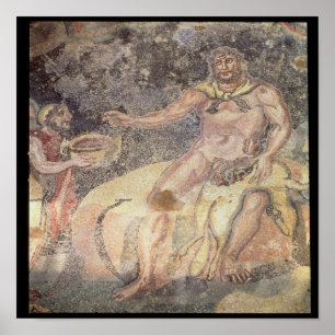 Polyphemus cyclopsna, romersk mosaik poster