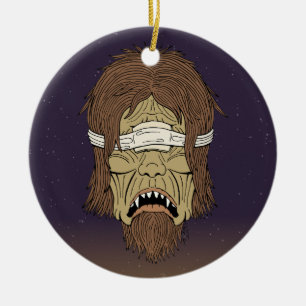 Polyphemus lindad julgransprydnad keramik