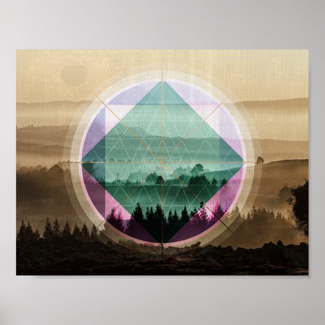 Polyscape liggande konst poster (Framsidan)