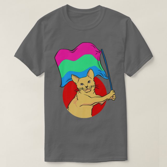 Polyseual Flagga Cat siual Identity Nonbinary Kärl T Shirt (Design framsida)