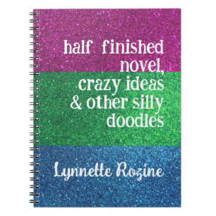 Polysexual Gay pride Glitter Anpassningsbar Text-m Anteckningsbok
