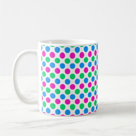 Polysexual Pride Flagga Färg Polkadots Kaffemugg