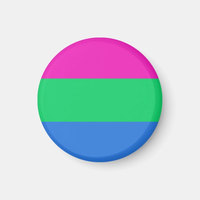 Polysexual Pride Flagga Magnet (Framsidan)