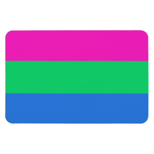 Polysexual Pride Flagga Magnet (Horisontell)