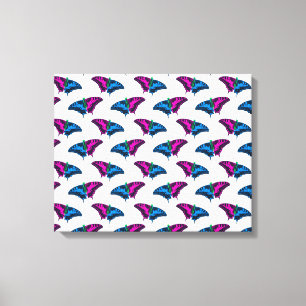 Polysexual Pride Flagga Swallowtail Butterfly Canvastryck