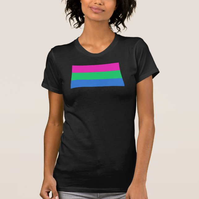 Polysexual Pride Flagga T-shirt (Framsida)