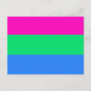 Polysexual pride flagga vykort
