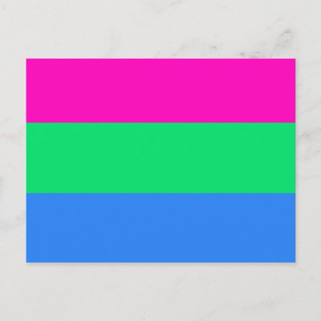 Polysexual pride flagga vykort (Framsida)