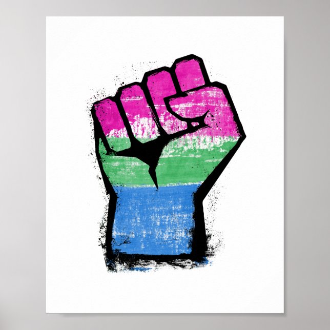 Polysexual Protest Fist Poster (Framsidan)