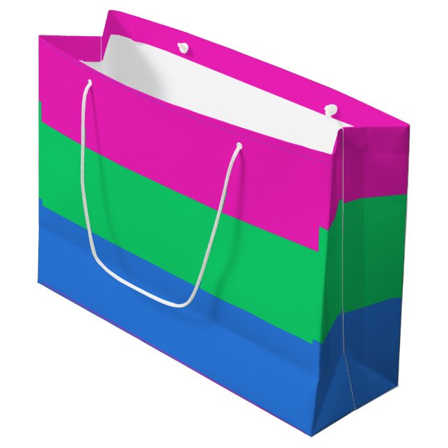 Polysexuell stolthetsflagga (Framsidan Vinklad)