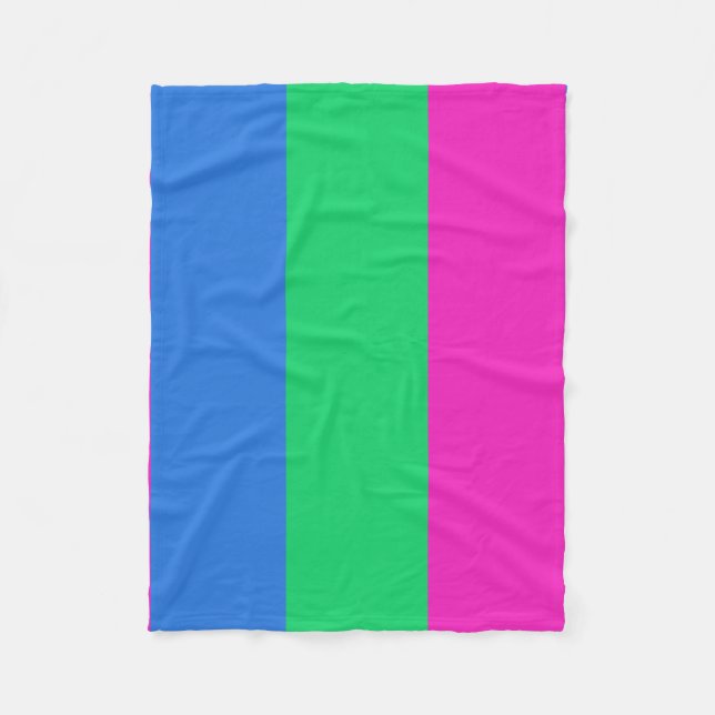 Polysexuell stolthetsflagga fleecefilt (Framsidan)