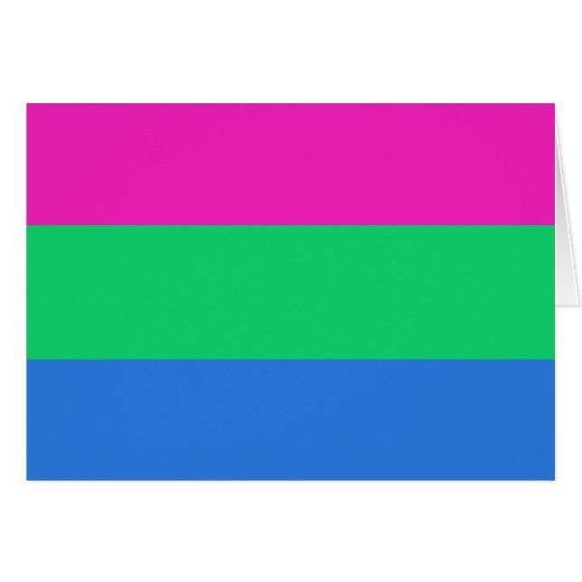 Polysexuell stolthetsflagga hälsningskort (Framsidan Horizontal)