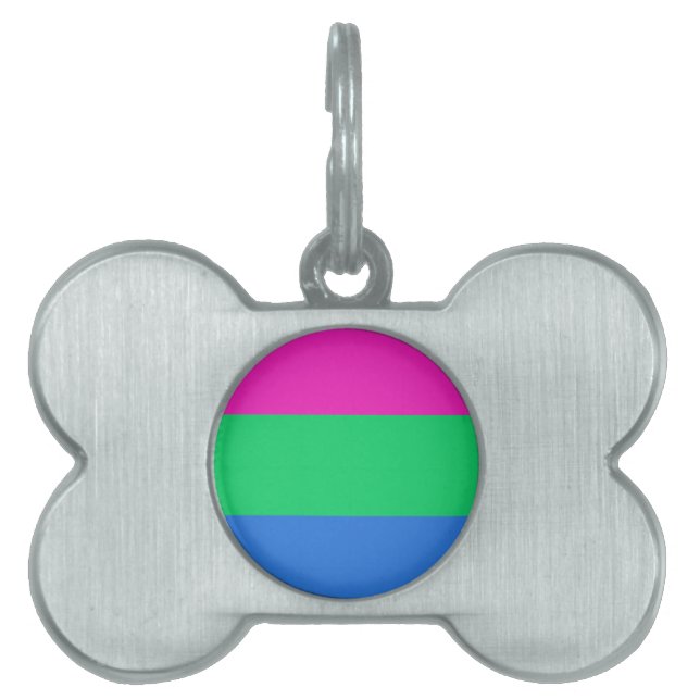 Polysexuell stolthetsflagga ID-bricka husdjur (Framsidan)