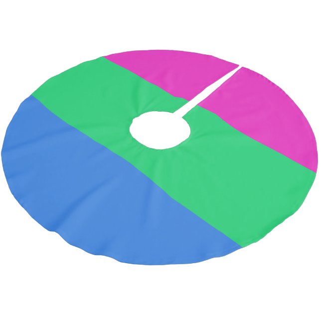 Polysexuell stolthetsflagga julgransmatta borstad polyester (Vinklad)