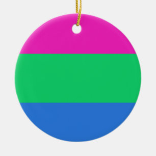 Polysexuell stolthetsflagga julgransprydnad keramik