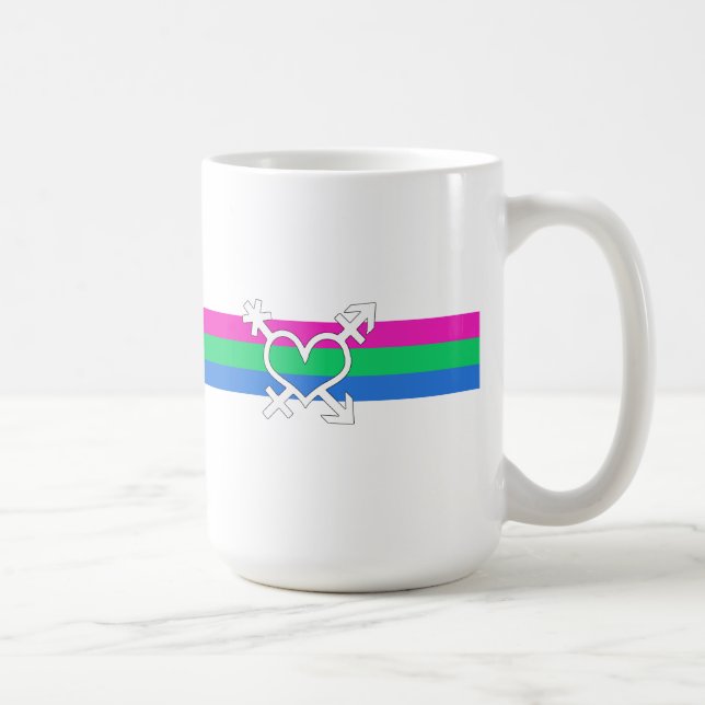 Polysexuell stolthetsflagga kaffemugg (Höger)