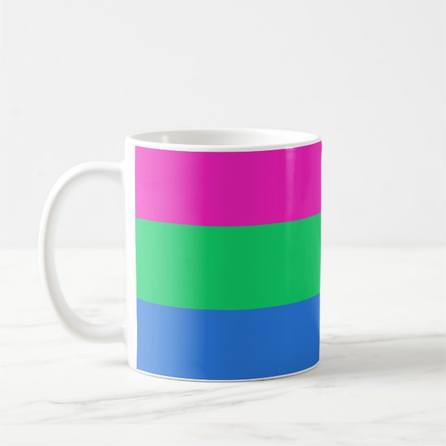 Polysexuell stolthetsflagga kaffemugg (Vänster)