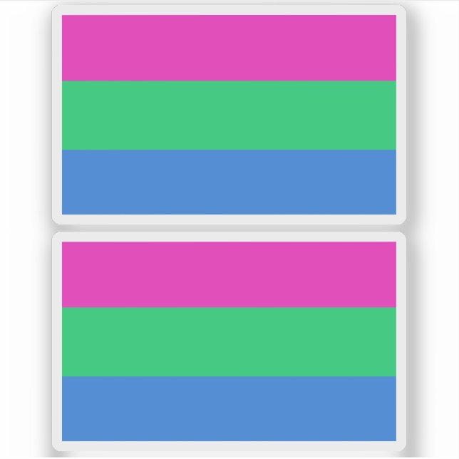 Polysexuell stolthetsflagga klistermärken (Framsida)