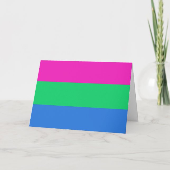 Polysexuell stolthetsflagga kort (Framsida)