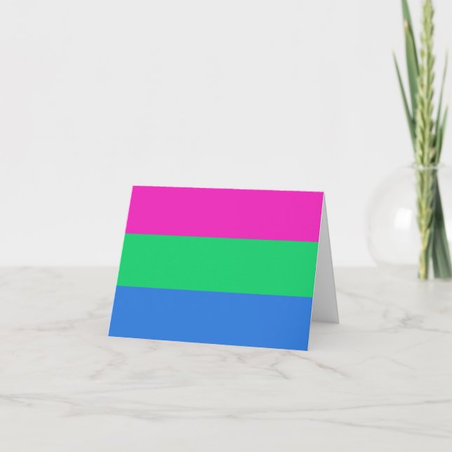 Polysexuell stolthetsflagga kort (Framsida)