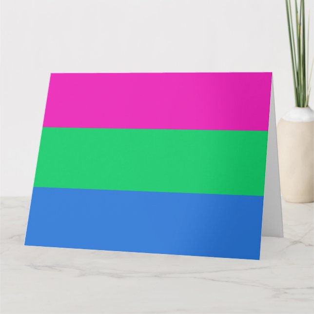 Polysexuell stolthetsflagga kort (Framsida)