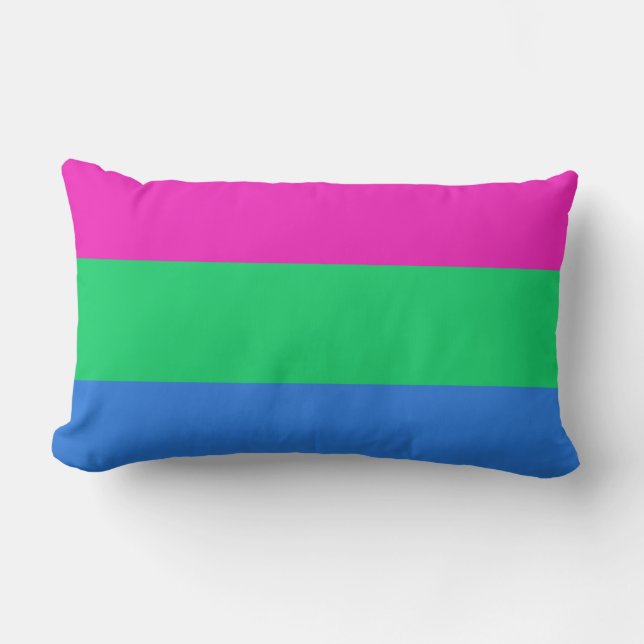 Polysexuell stolthetsflagga lumbarkudde (Framsida)