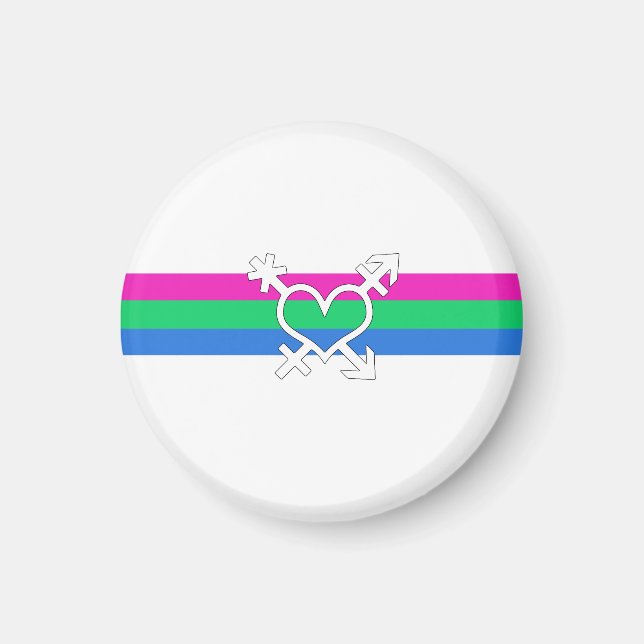 Polysexuell stolthetsflagga magnet (Framsidan)