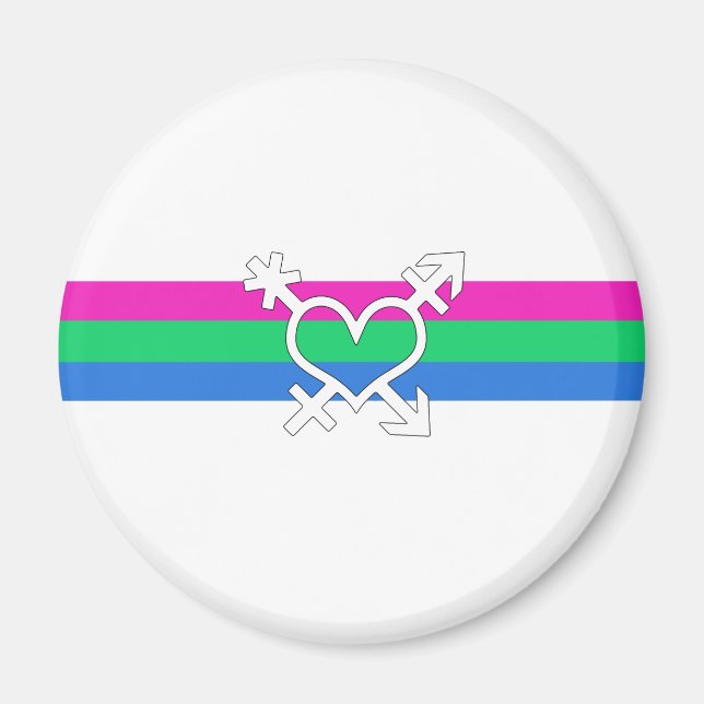 Polysexuell stolthetsflagga magnet (Framsidan)