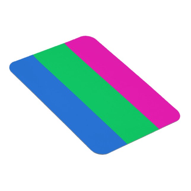 Polysexuell stolthetsflagga magnet (Högersidan)