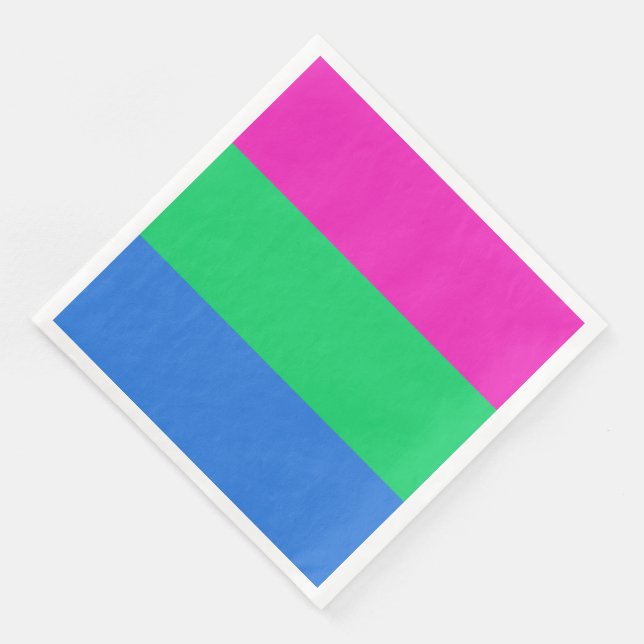 Polysexuell stolthetsflagga pappersservett (Hörn)