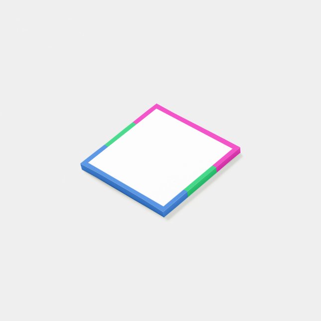 Polysexuell stolthetsflagga post-it block (Vinklad)