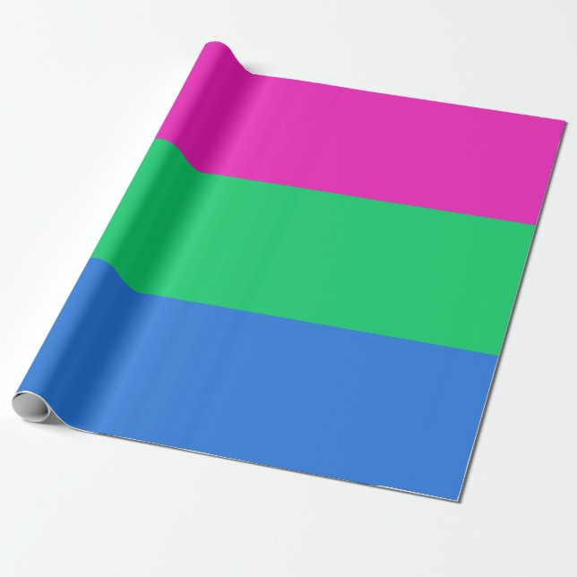 Polysexuell stolthetsflagga presentpapper (Utrullad)