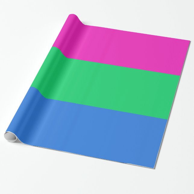 Polysexuell stolthetsflagga presentpapper (Utrullad)