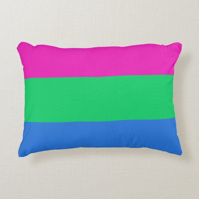 Polysexuell stolthetsflagga prydnadskudde (Framsidan)