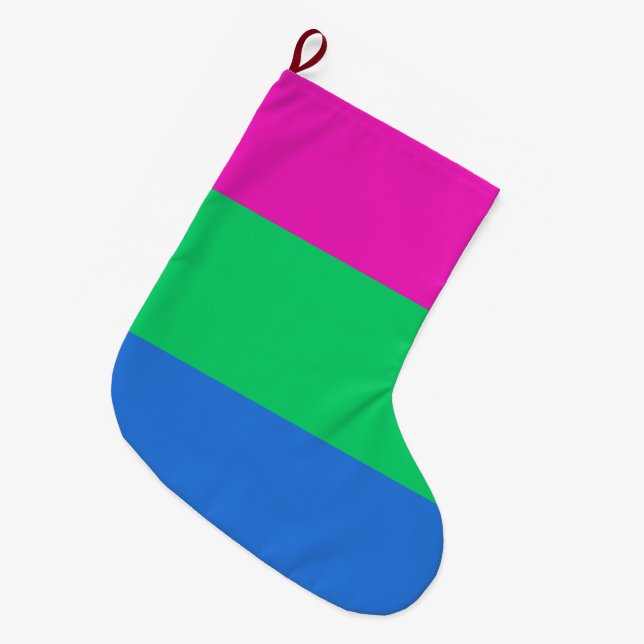 Polysexuell stolthetsflagga stor julstrumpa (Framsidan (Hängande))