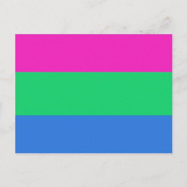 Polysexuell stolthetsflagga vykort (Framsida)