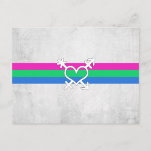 Polysexuell stolthetsflagga vykort