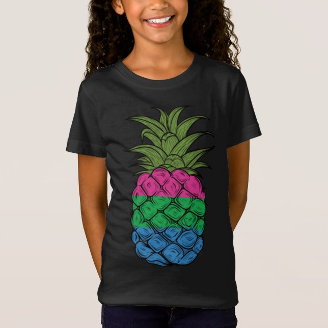 Polysexuellt Pride Ananas Poly-Pride Ananas for r T Shirt (Framsida)
