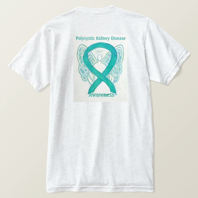 Polysystic Kidney Disease Awareness Ribbon Tee (Design baksida)