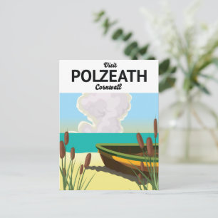 Polzeath, Cornwall Kust resa affisch Vykort