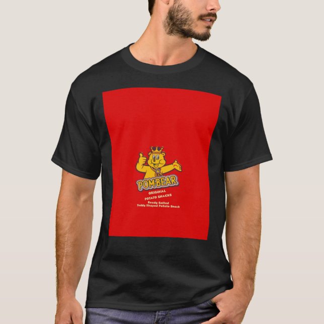 Pom Bear Potato Snacks Design Graphic  T Shirt (Framsida)