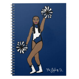 Pom Dancer White Navy Notebook P Anteckningsbok