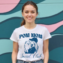 Pom Hund Mamma Klubb Kvinnor i Social T Shirt