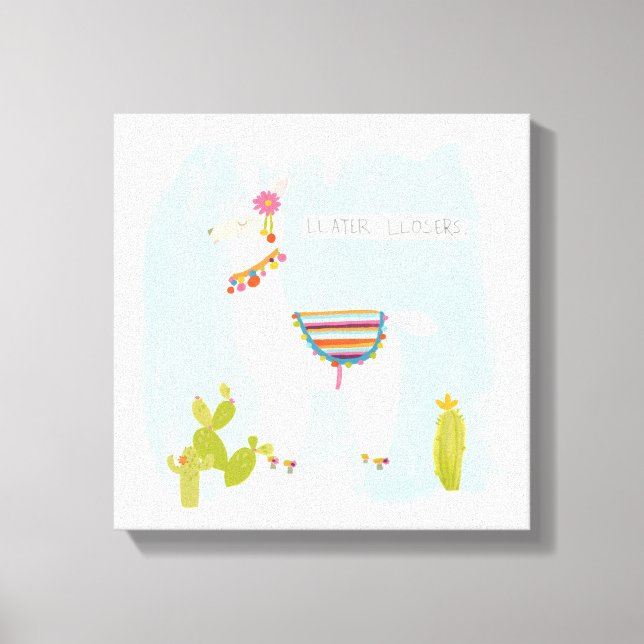 Pom Llama Rama-Llater Llosers Canvastryck (Framsida)