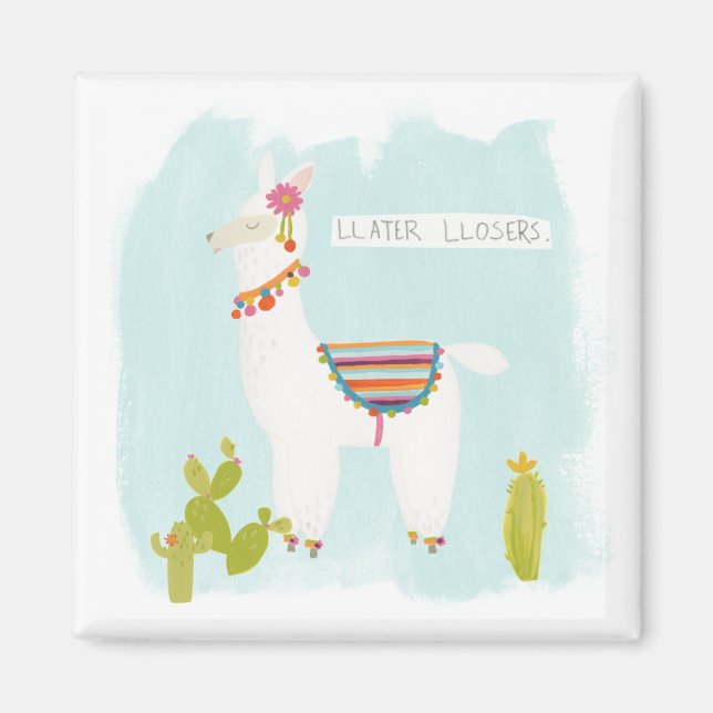 Pom Llama Rama-Llater Llosers Magnet (Framsidan)