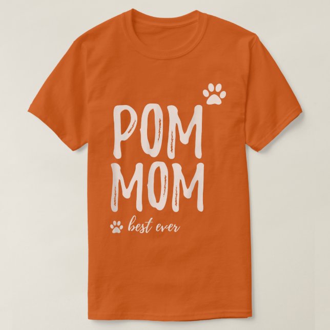 Pom Mamma Funny för Pommern Hund Mamma T Shirt (Design framsida)
