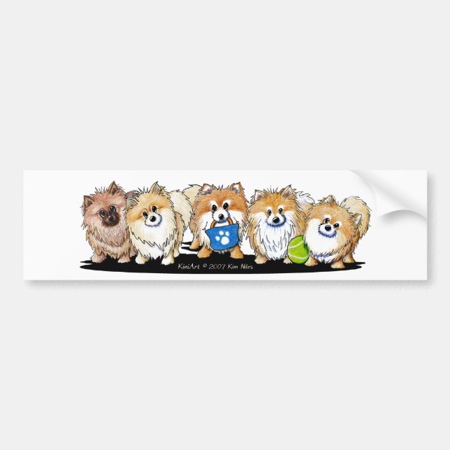 POM Parad Bumper Sticker Bildekal (Framsidan)