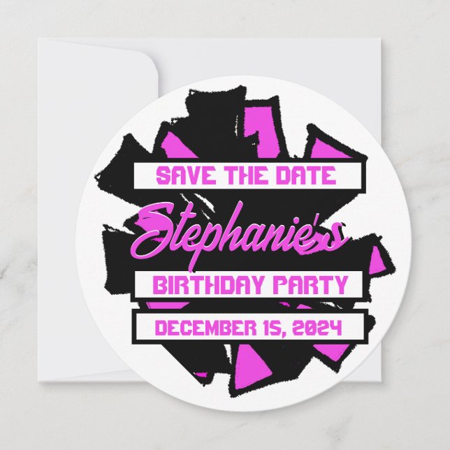 Pom Pom #4-inbjudan Inbjudningar (Framsida)