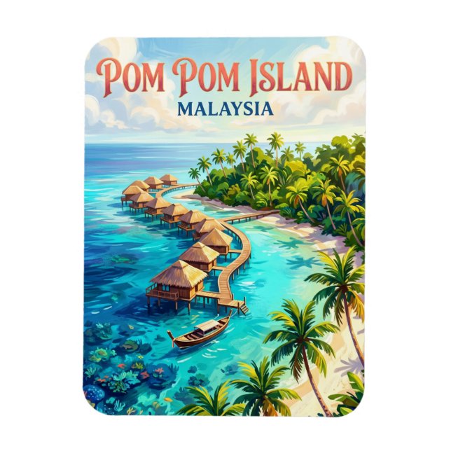 Pom Pom Island Malaysia Magnet (Vertikal)